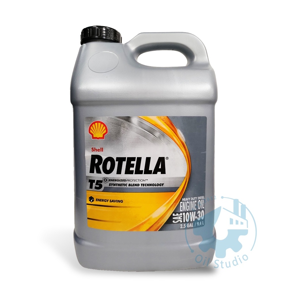 《油工坊》Shell ROTELLA T5 10W30 合成 機油 5期 CJ-4 SM 重型 貨車 柴油 9.4L