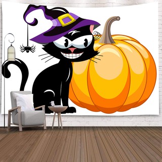 原創高清》ins背景布萬聖節halloween party掛布床頭牆布裝飾畫網紅掛毯 
