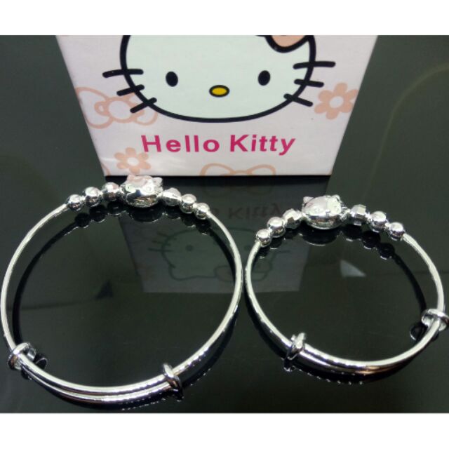 S990純銀足銀凱蒂貓Hello Kitty親子手鐲手環手鏈