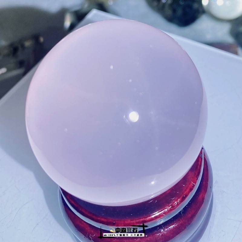 中森寶石🔮頂級 稀有 乳白晶球 水晶球 全美晶球 打燈六星芒效應 乳白水晶 天然水晶擺件 天然水晶