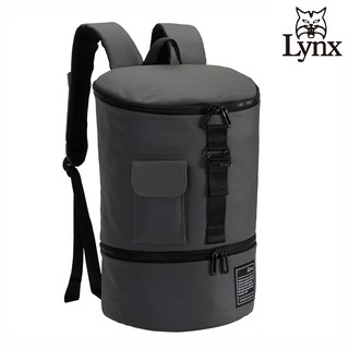 【Lynx】美國山貓旅行休閒防潑水多隔層機能布包 後背包 深灰色 LY39-2P52-91