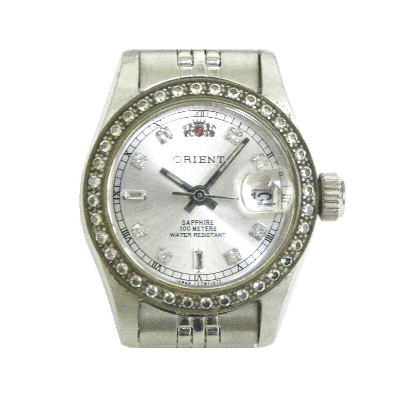 [專業模型] 女錶 [ORIENT CE7WF14] 東方霸王 蠔士礸錶/石英錶 [銀色面+日期]/時尚錶
