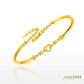 【J’code真愛密碼】心繫愛 黃金手環 9999純黃金手鍊 手環 手鐲 美鑫 21西洋