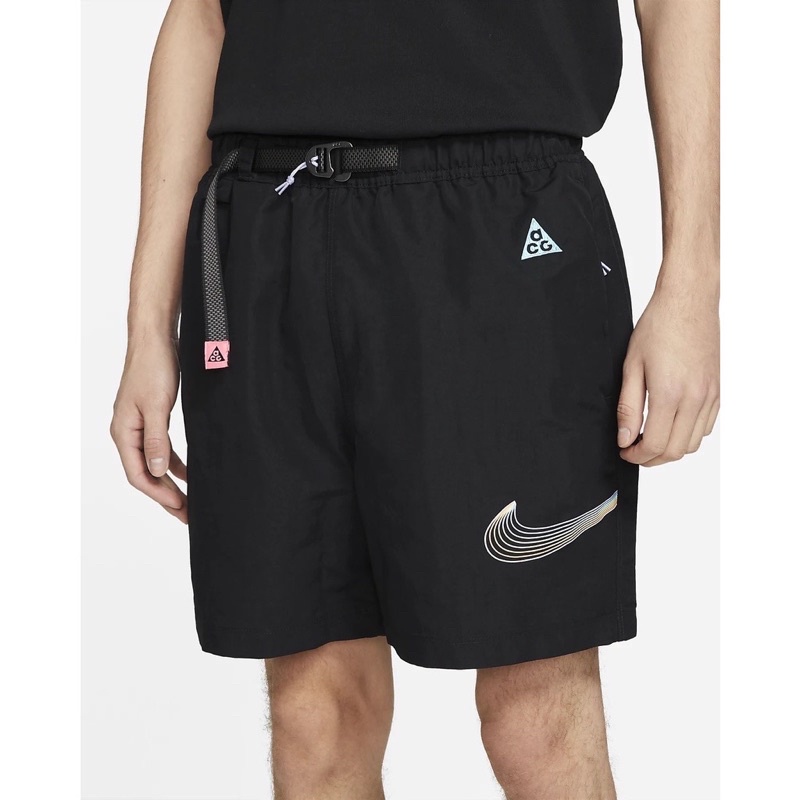 Nike 短褲 ACG BeTrue 工裝 黑色 彩虹 戶外 短褲