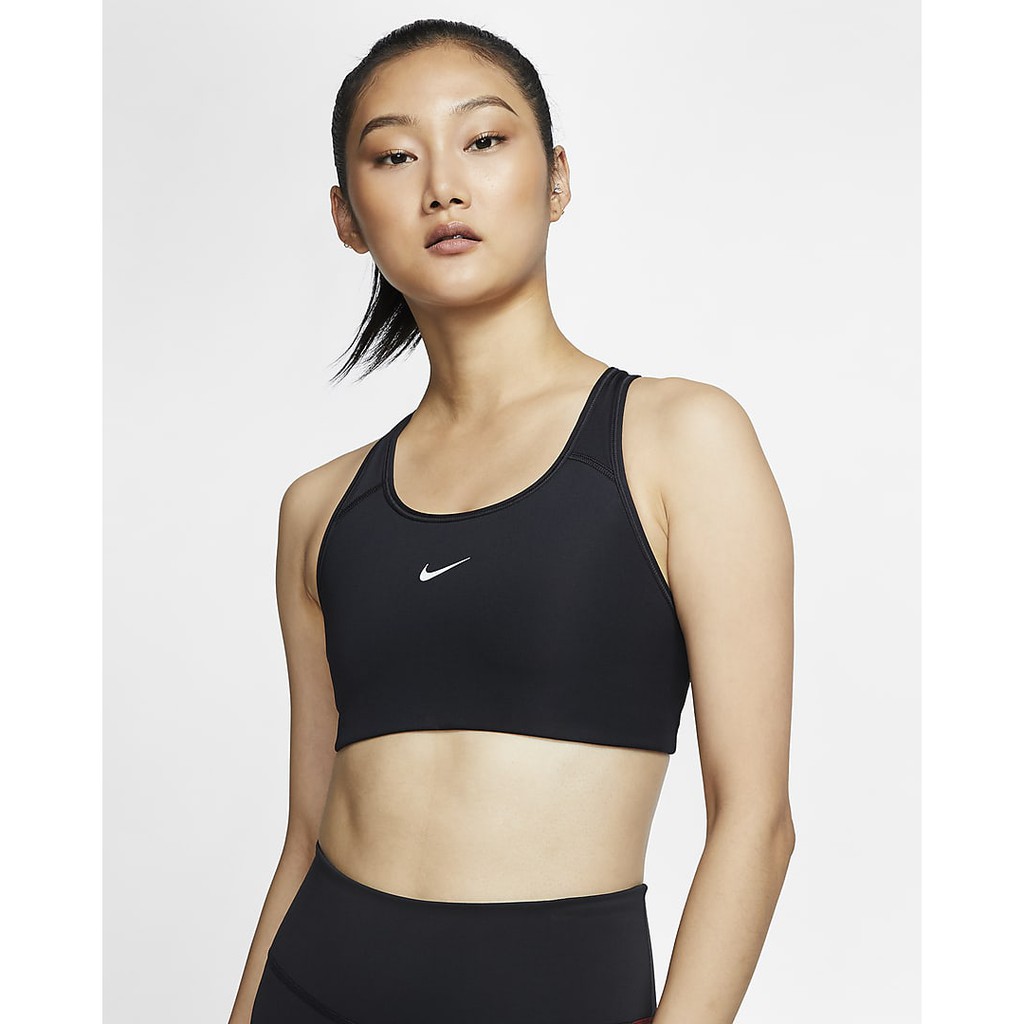 NIKE SWOOSH BRA PAD 運動內衣 BV3637-010 黑色 中度支撐 透氣排汗舒適 一片式胸墊