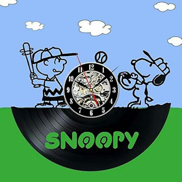 💍時尚婷💎潮流小舖💍 史努比 / snoopy  獨特造型 黑膠唱片 掛鐘 / 時鐘 / 壁鐘