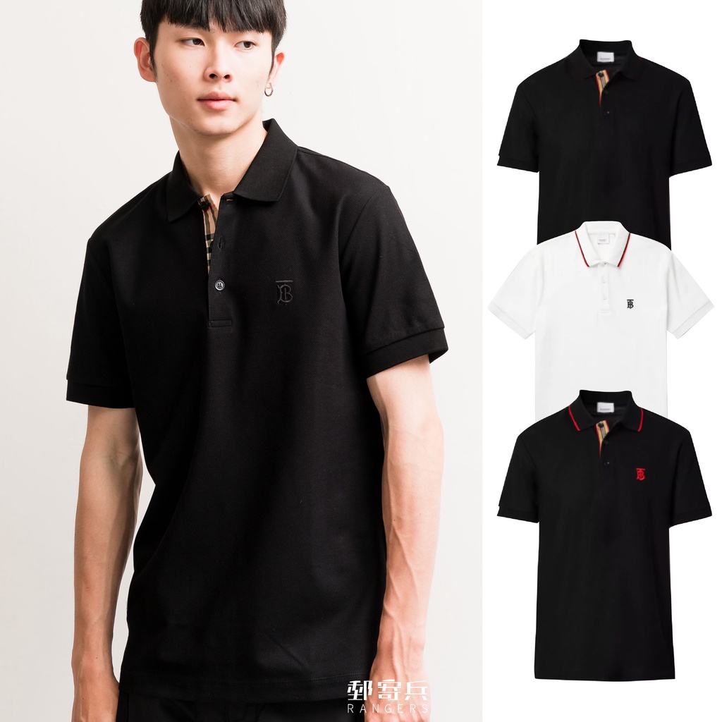 [郵寄兵] BURBERRY 男版 胸前TB LOGO短袖POLO衫 5045558740058