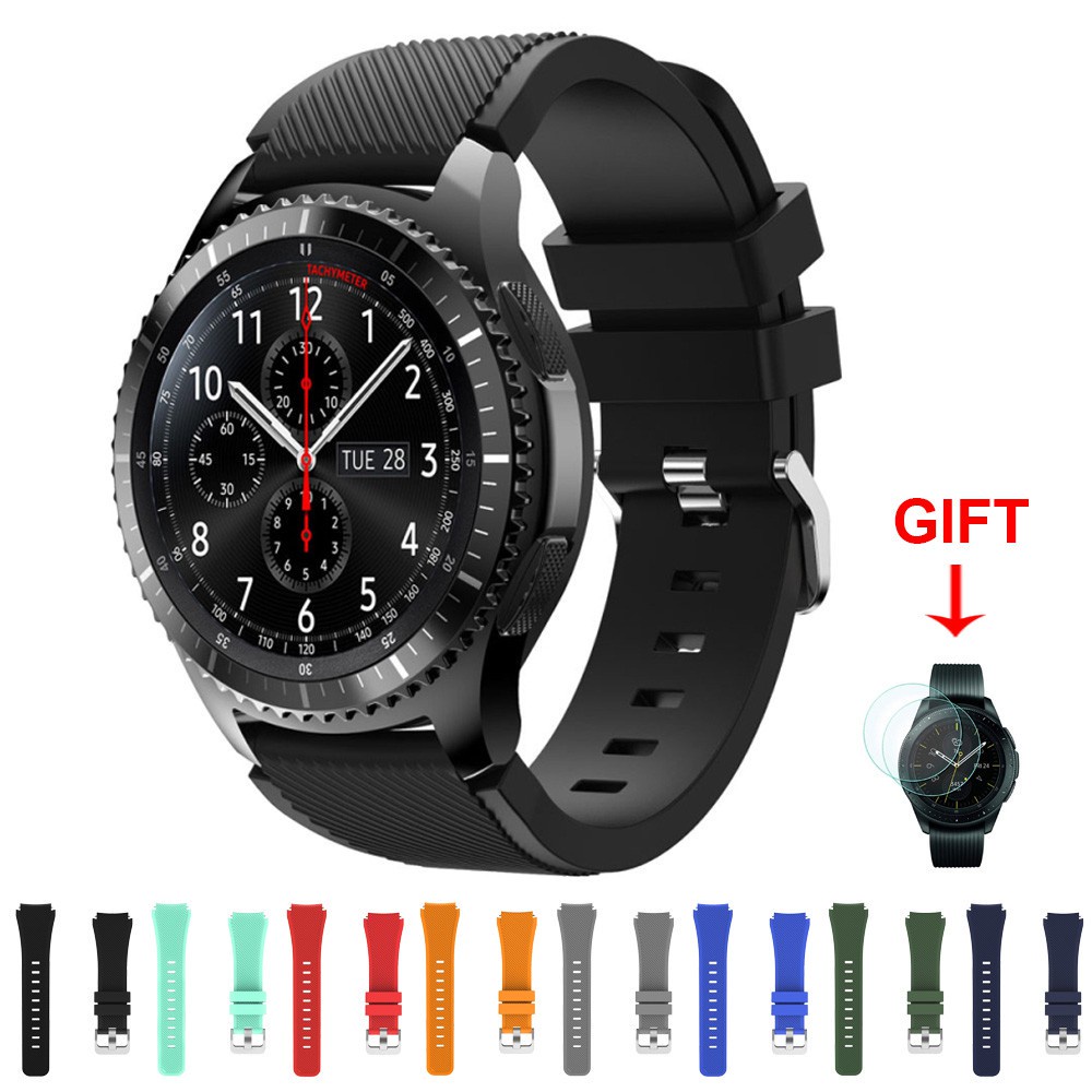 三星 Gear S3 Classic Frontier錶帶 硅膠錶帶 矽膠運動錶帶 Galaxy Watch 46mm