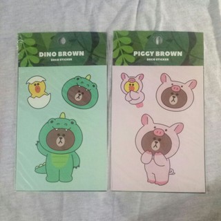 【檔案出清】Line friends 熊大 莎莉 裝飾貼紙 造型貼紙 行李箱 旅行