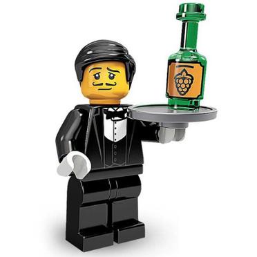 【台中翔智積木】LEGO 樂高 71000 第9代 Waiter 酒保 服務生