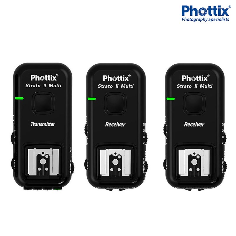 三重☆大人氣☆ Phottix Strato II 一對二 無線電 觸發器 引閃器 for Canon / Nikon