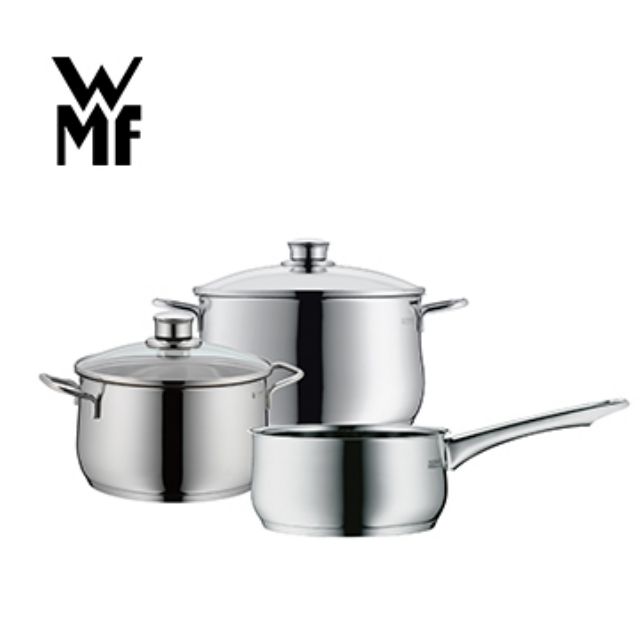 【德國WMF】DIADEM PLUS 鍋具三件組(高身湯鍋含蓋20cm+高身湯鍋含蓋24cm+單手鍋16cm),
