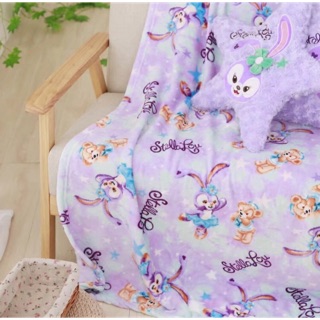 紫色史黛拉毯子 紫色芭蕾史黛拉兔達菲熊系列法蘭絨空調毯子小毛毯