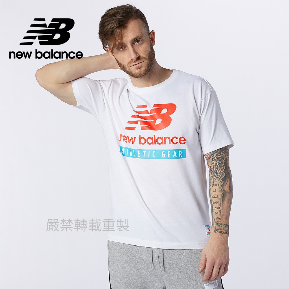 【New Balance】 NB 基本短袖T恤_男性_白色_AMT11517WT