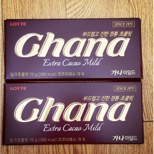 【現貨】wanna one代言 樂天Ghana mild 巧克力 (70克)