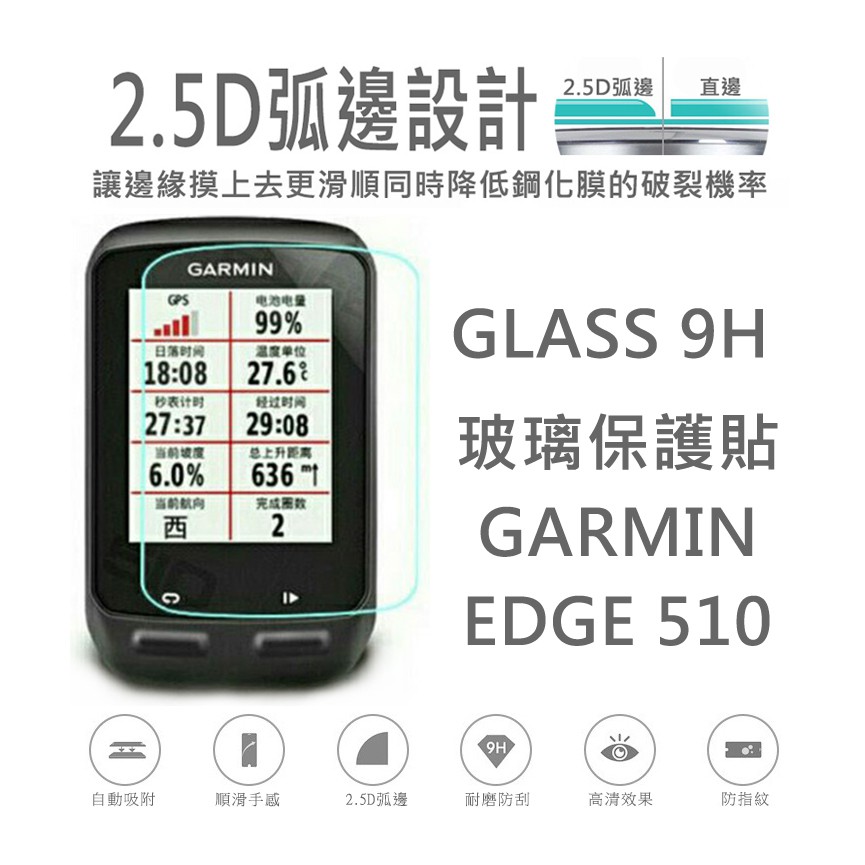 Garmin Edge 510 玻璃保護貼 螢幕保護貼