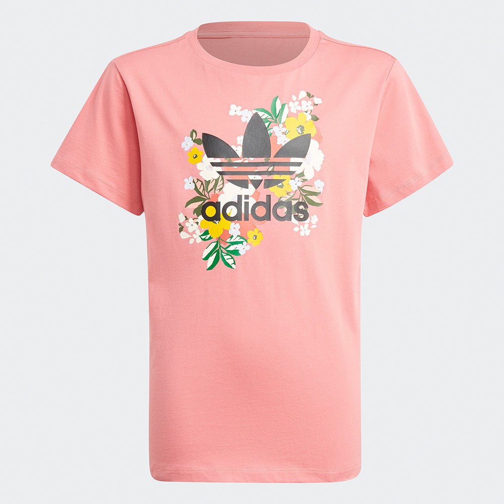Adidas Originals HER STUDIO LONDON 童裝 短袖 純棉 花卉 粉【運動世界】GN4215