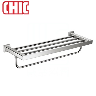 《CHIC 喜客》置衣平臺架 340.1160 純銅材質 加厚電鍍鉻表層 置物毛巾架 專業外銷品牌【免運費】