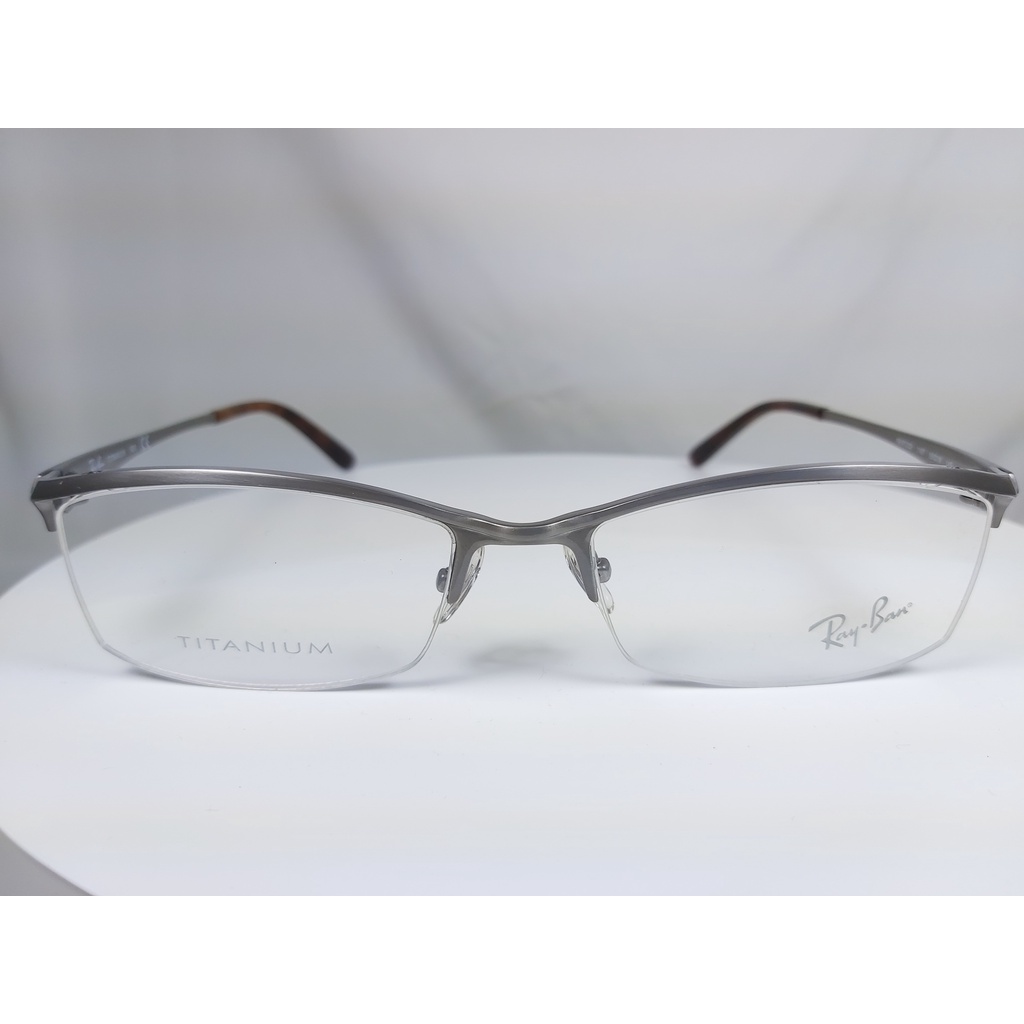 『逢甲眼鏡』Ray Ban雷朋 光學鏡框 全新正品 銀色半框 方框 極輕舒適【RB8723D-1167】