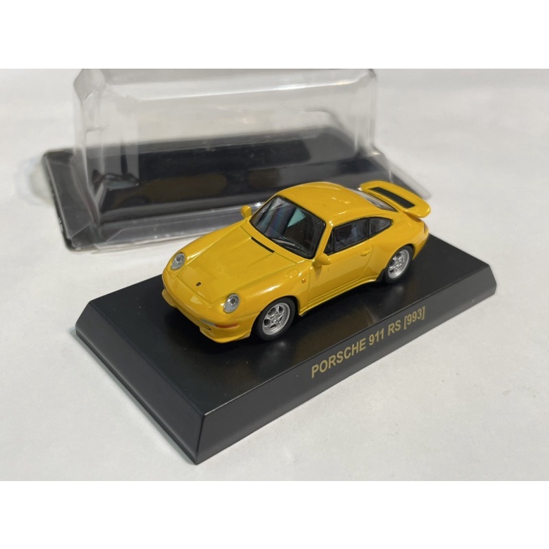 Kyosho 1/64 Porsche 911 Carrera RS 993 黃 絕版