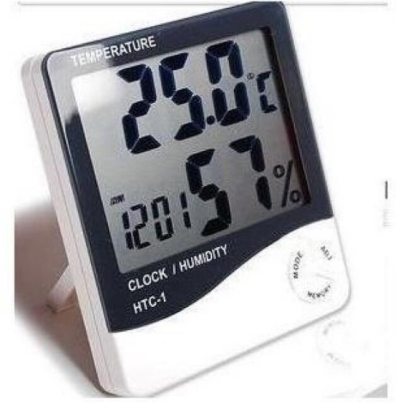 &lt;現貨&gt; 溫度/濕度/時鐘 三合一  HTC-1 電子式溫溼度計 溫度計 大字幕 時鐘 日曆 鬧鐘 附電池