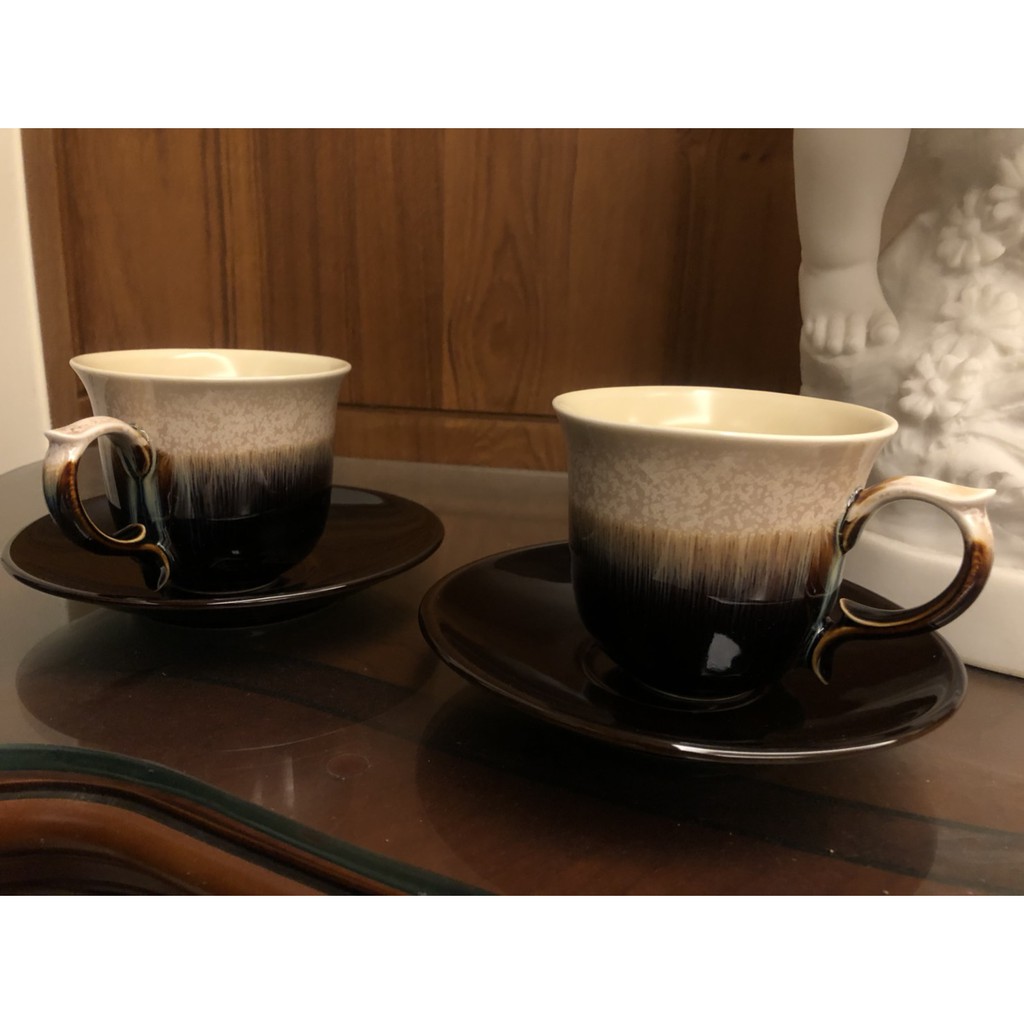 乾唐軒活瓷對杯-素雅造型活瓷對杯雪晶茶褐色 茶杯  咖啡杯 水杯 (適合當送禮物禮品)