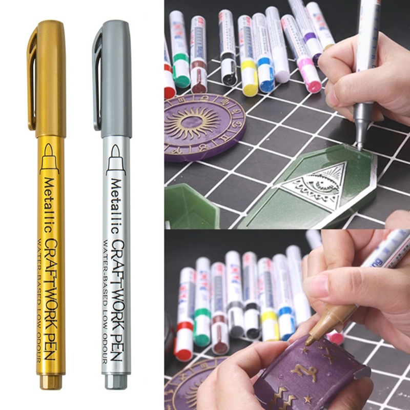 SIY  12個PCS環氧樹脂繪圖筆塗鴉點筆丙烯酸漆金屬標記