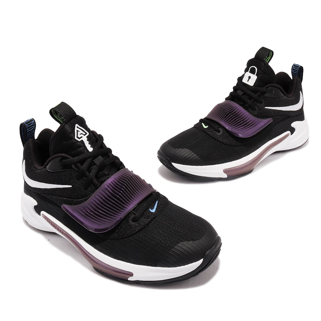 𝓑&amp;𝓦現貨免運  NIKE Freak 3 GS 大童鞋 女籃球鞋 紫黑 DB4158001