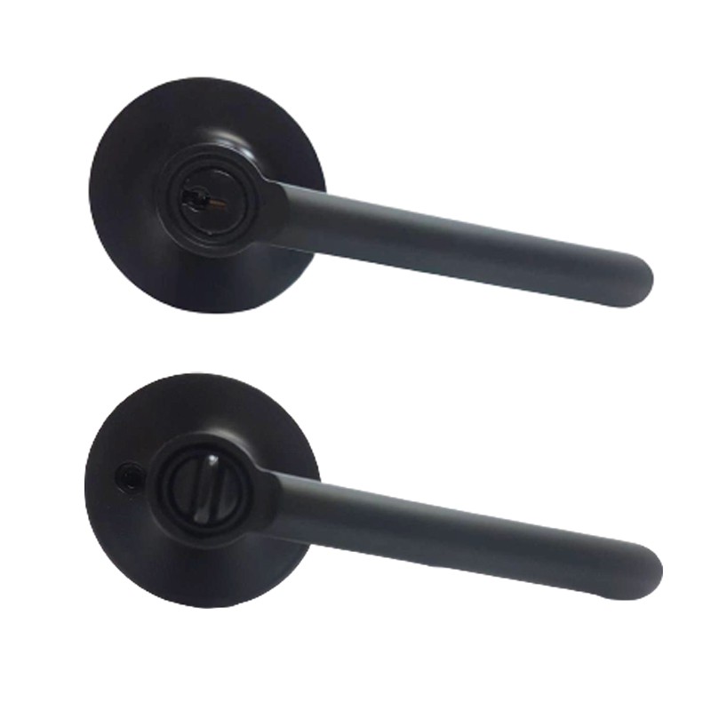 加安轉扭式水平鎖ld6x907 Ld6x90g 黑色水平鎖 自動解閂 板手鎖水平把手鎖門鎖房間鎖消光黑浴廁鎖 蝦皮購物