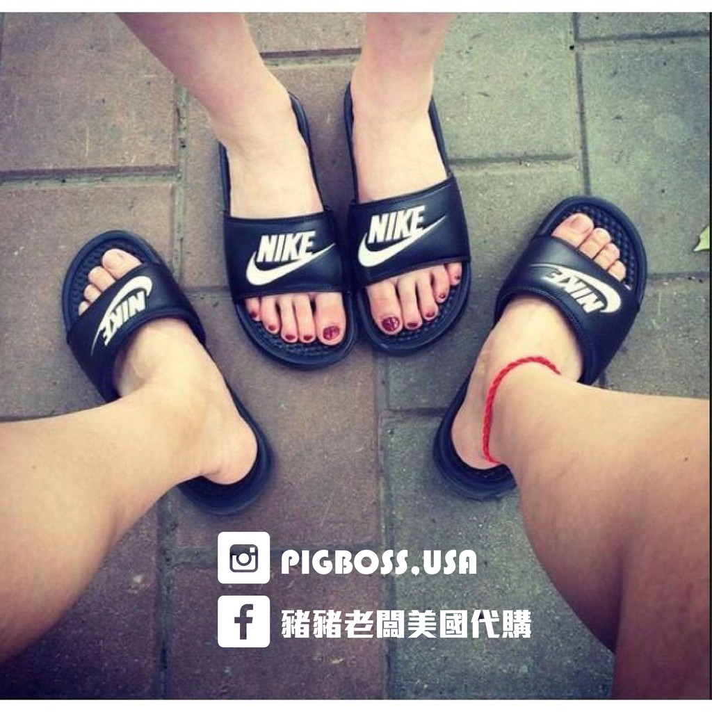 【豬豬老闆】Nike Benassi JDI 黑底 白字 拖鞋 情侶 男女鞋 343880-090