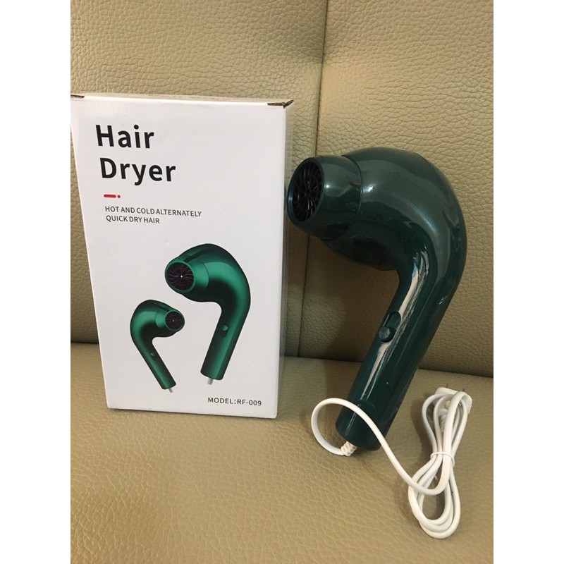 Hair Dryer 時尚輕巧吹風機  110～220V RF-009  墨綠色 美髮專業吹風機 禮物