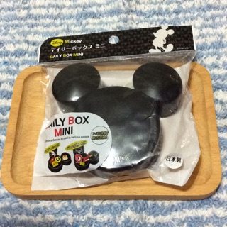 日本製 迪士尼 黑色米奇造型收納盒 塑膠收納盒