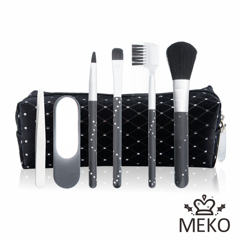MEKO 時尚刷具點綴化妝包六入套組 W-099 /刷具組合包【官方旗艦館】