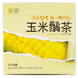 電子發票 韓國 Tea Zen 韓廚 玉米鬚茶 60g 盒裝40入 玉米茶
