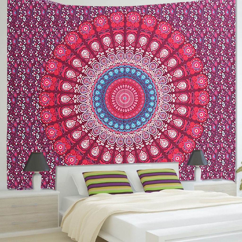 Fashionshowstore 印度曼荼羅掛毯嬉皮牆掛波希米亞床罩投擲家居裝飾 蝦皮購物