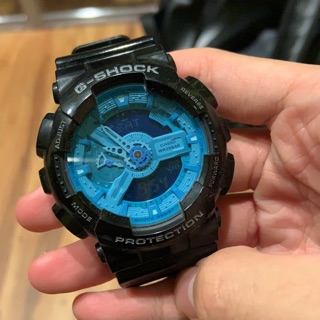 G-Shock黑色手錶 藍色錶面 基本款