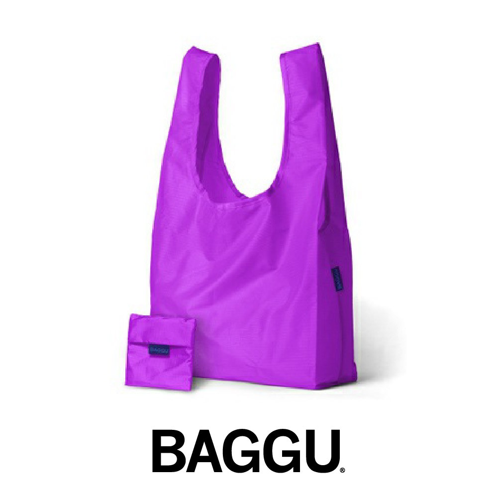 【美國 BAGGU】環保購物中型吐司包 / 環保購物袋 / 肩背包 / 蘭花色