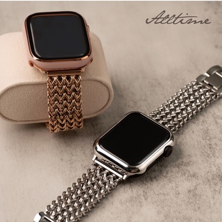【AllTime】人氣精選錶殼+錶帶套組/維納斯女神編織不鏽鋼錶帶 Apple watch通用錶帶
