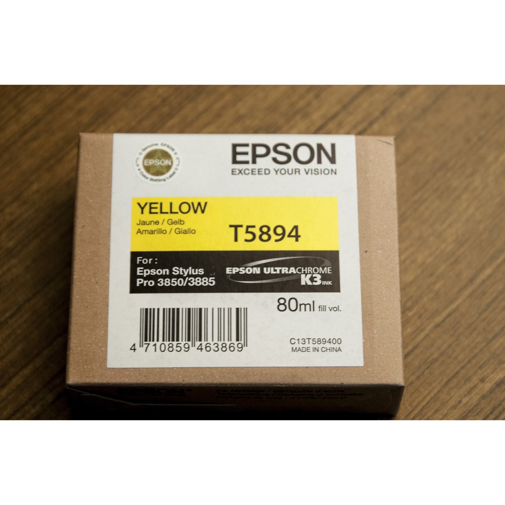 EPSON 原廠墨水匣 T589400 (黃)80ml (PRO 3850/3885)
