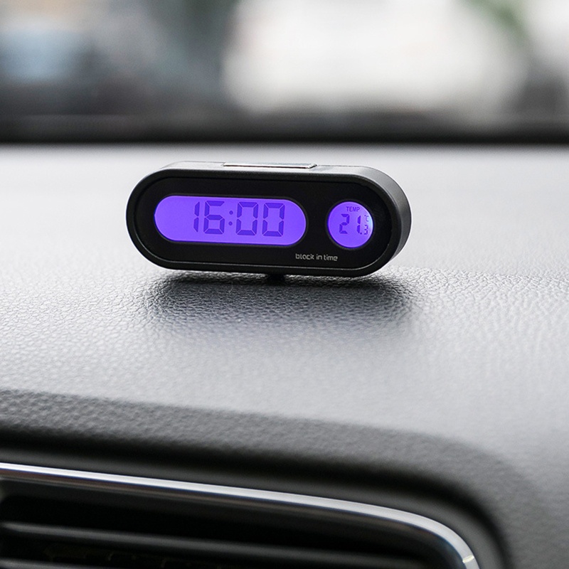 Pcf* 車載時鐘帶迷你汽車儀表板時鐘裝飾的車載數字時鐘