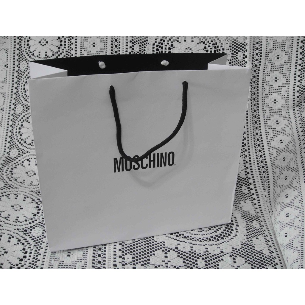 MOSCHINO正版雙面紙袋/手提袋/禮物袋/禮品袋/包裝袋/購物袋~微暇出清