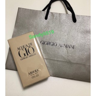 Giorgio Armani 🔥亞曼尼 寄情水ABSOLU男性淡香精 75ml 包裝如圖 附提袋