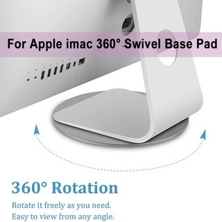 360° 適用於 Apple iMac 的鋁製旋轉顯示器旋轉底座多合一電腦底座筆記本電腦屏幕支架顯示旋轉支架
