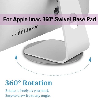 360° 適用於 Apple iMac 的鋁製旋轉顯示器旋轉底座多合一電腦底座筆記本電腦螢幕支架顯示旋轉支架