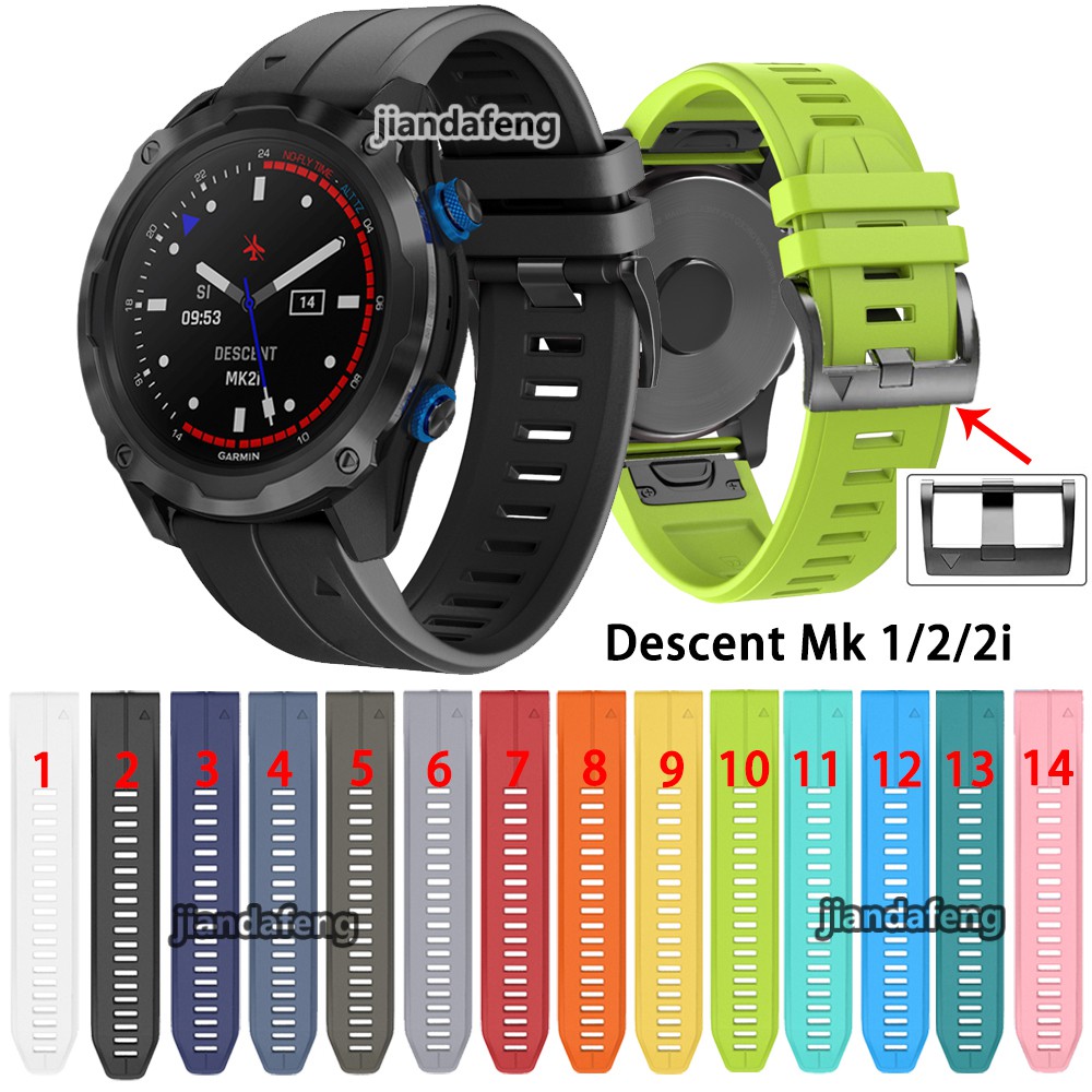 Garmin Descent Mk2i MK1 矽膠錶帶QuickFit 錶帶| 蝦皮購物