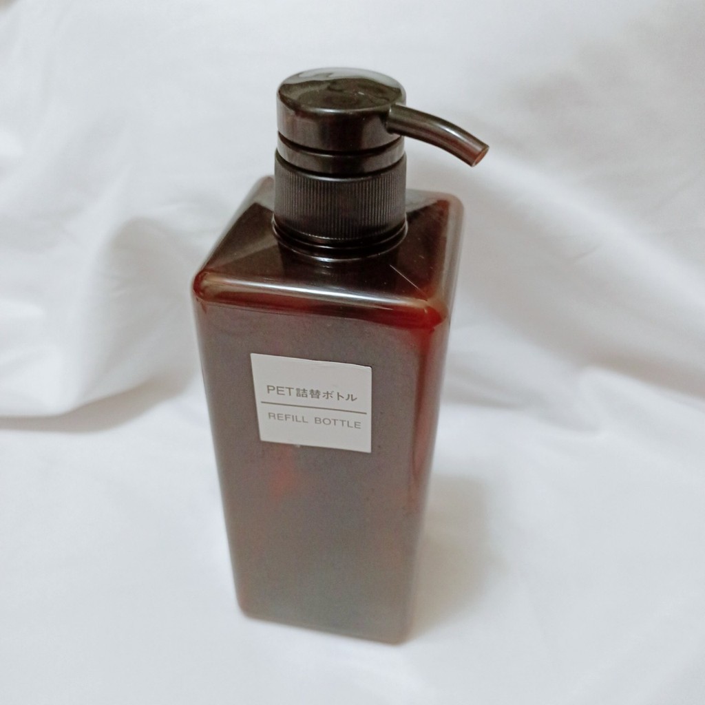 全新 Muji 無印良品pet 補充瓶分裝罐棕色咖啡色600ml 蝦皮購物