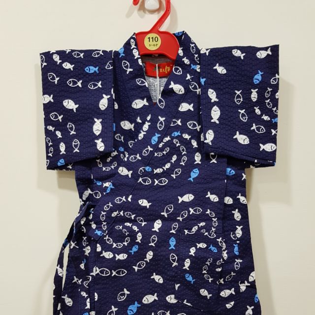 ♡ 全新含吊牌 日本製 男童 夏季日式浴衣 甚平 一套 尺寸110 ♡