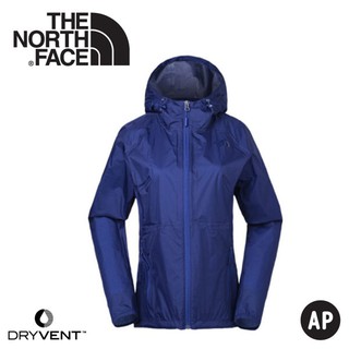 【The North Face 女 DryVent防風防水連帽外套《藍》】3CHS/夾克/風雨衣/休閒外套/悠遊山水