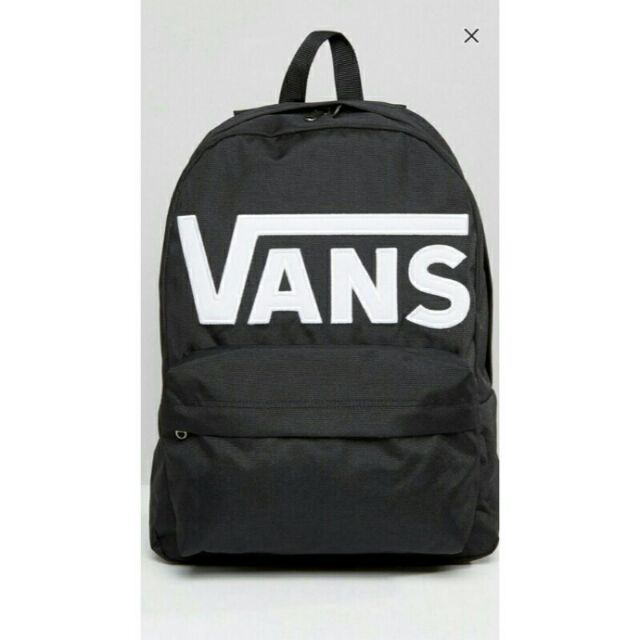VANS logo 黑色 後背包 正品 大容量後背包