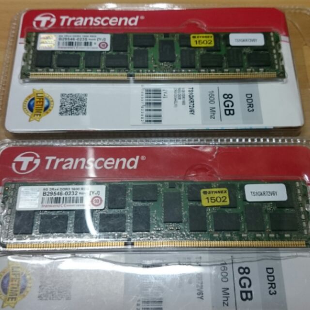 創見 伺服器記憶體 8G DDR3 1600 REG(TS1GKR72V6Y)